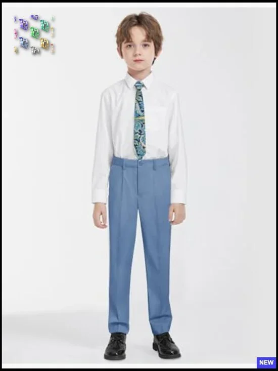 Boys Formal Suit Vest Set with Suspenders Classic Elegant Groomsman Attire - Picture 6 of 7